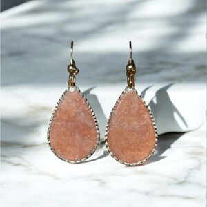 Perfectly imperfect by Heather. Elegant iridescent translucent Teardrop Earrings